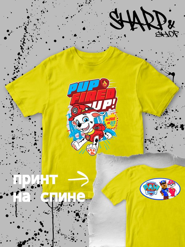 Футболка щенячий патруль маршал paw patrol детская