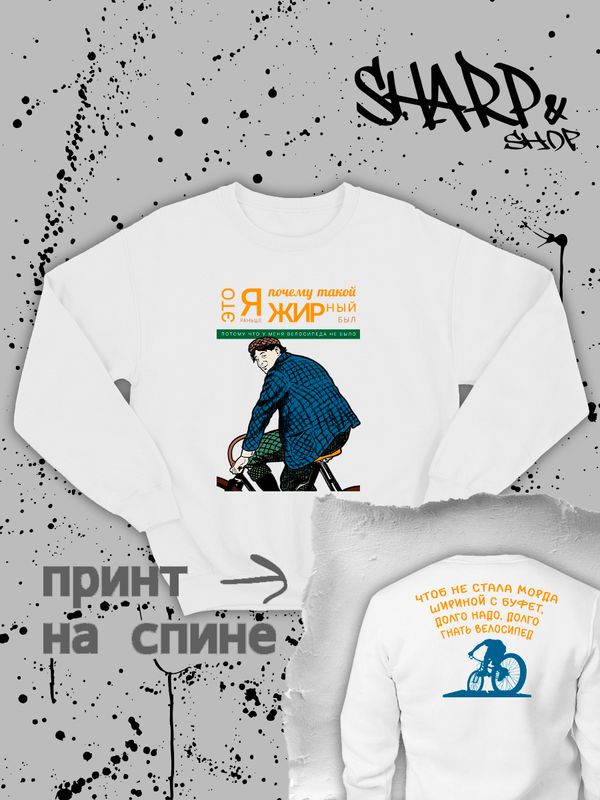 Свитшот с прикольной надписью  Свитшот с прикольной надписью