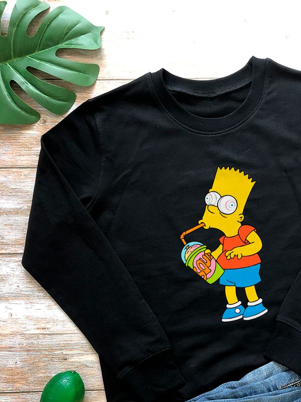 Свитшот Барт Симпсон и мем Simpsons y2k Свитшот Барт Симпсон и мем Simpsons y2k