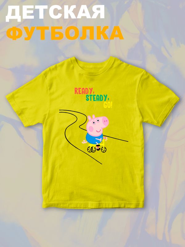 Футболка свинка пеппа с мультиком peppa pig детская