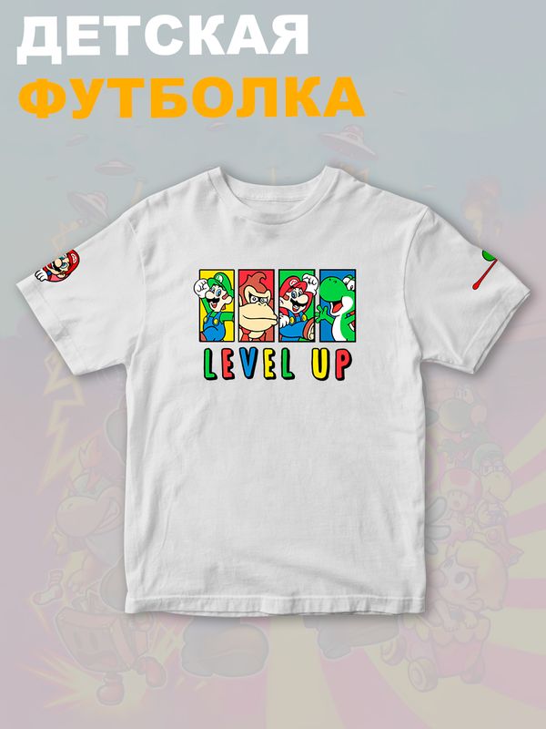 Футболка супер марио и луиджи донки конг нинтендо детская
