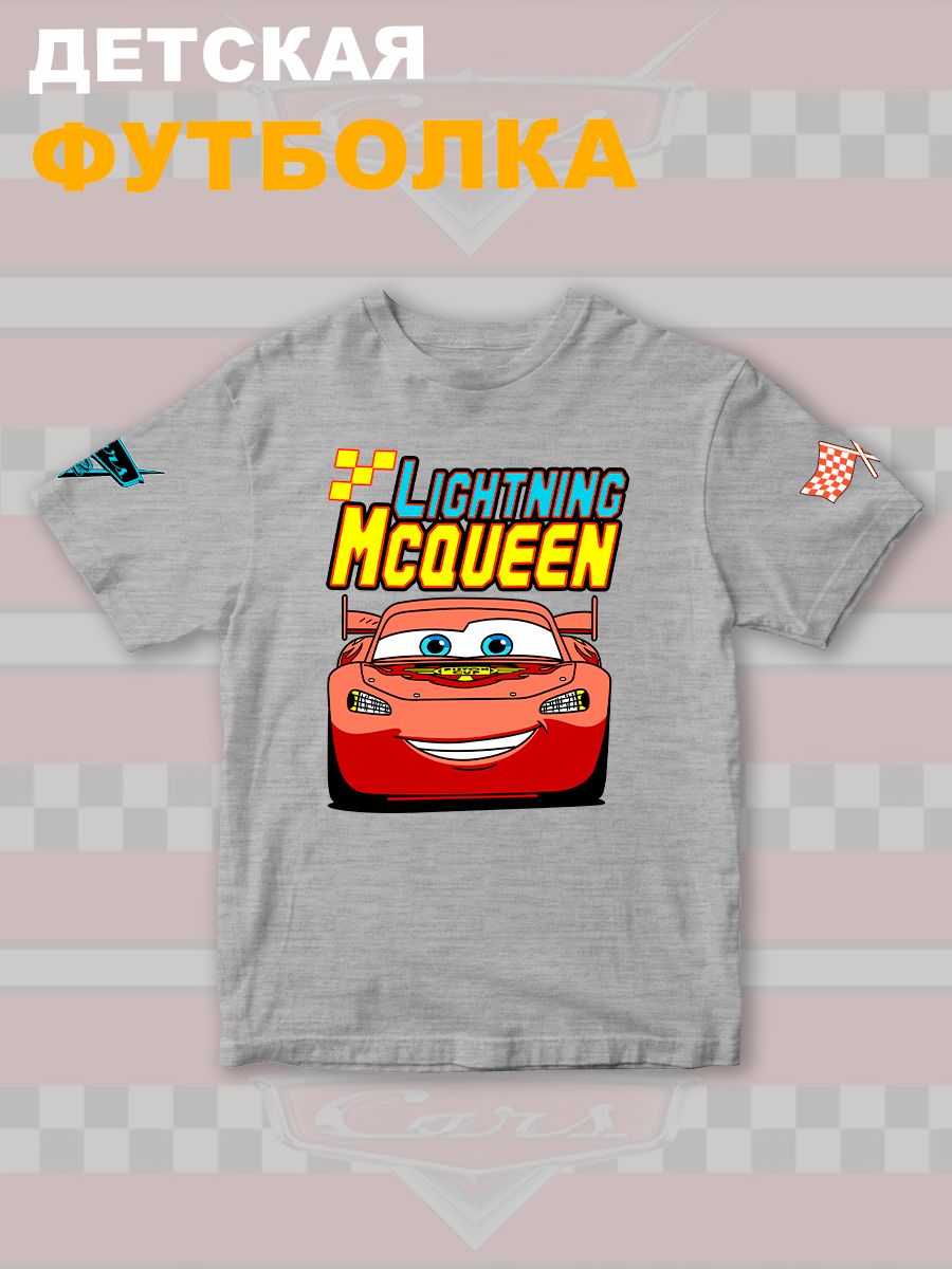 Футболка детская с принтом Тачки Молния Маккуина