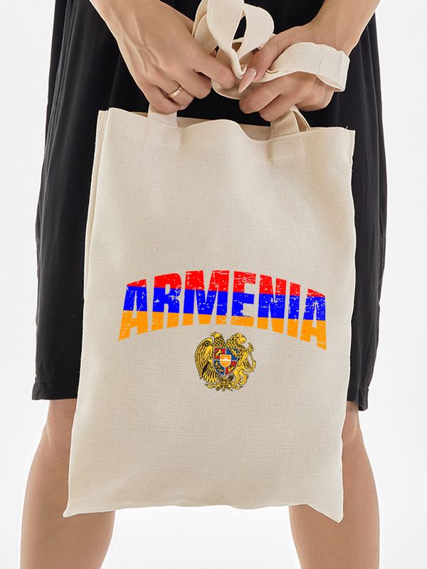 Шоппер Армения Armenia герб и флаг с принтом