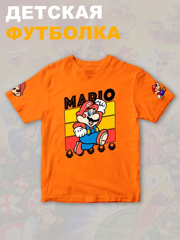Футболка супер марио брос super mario нинтендо детская