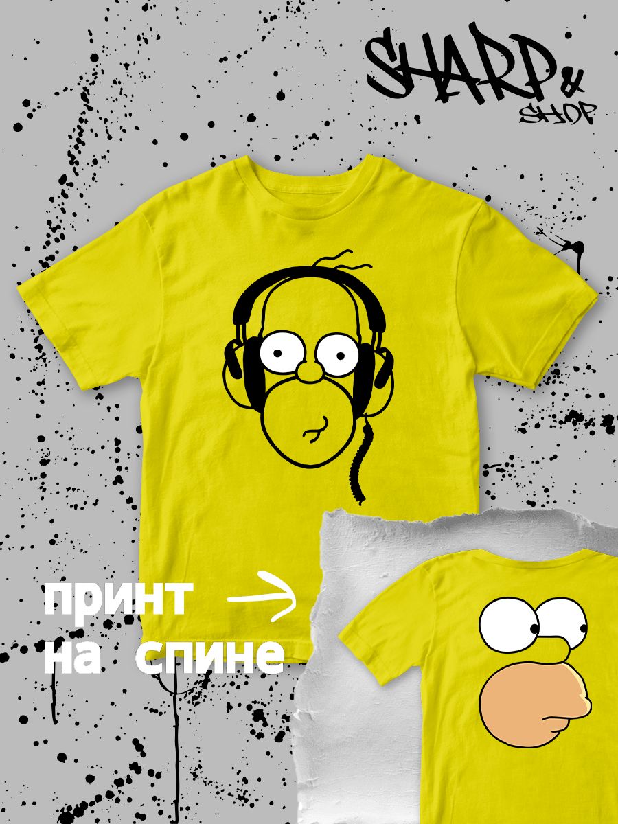 Футболка детская с принтом Симпсоны для мальчика и девочки. Одежда для детей и подростков стрит стайл кежуал.