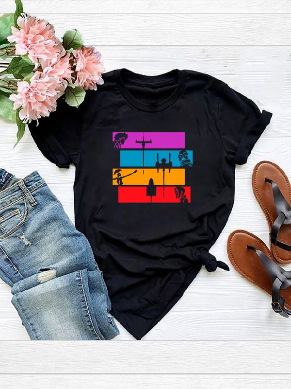 Футболка Cowboy Bebop и Ковбой Бибоп аниме с принтом retro anime aesthetic эстетика в ретро стиле, черная женская мужская стрит стайл прикольная одежда кэжуал, андеграунд стритстайл casual y2k style.