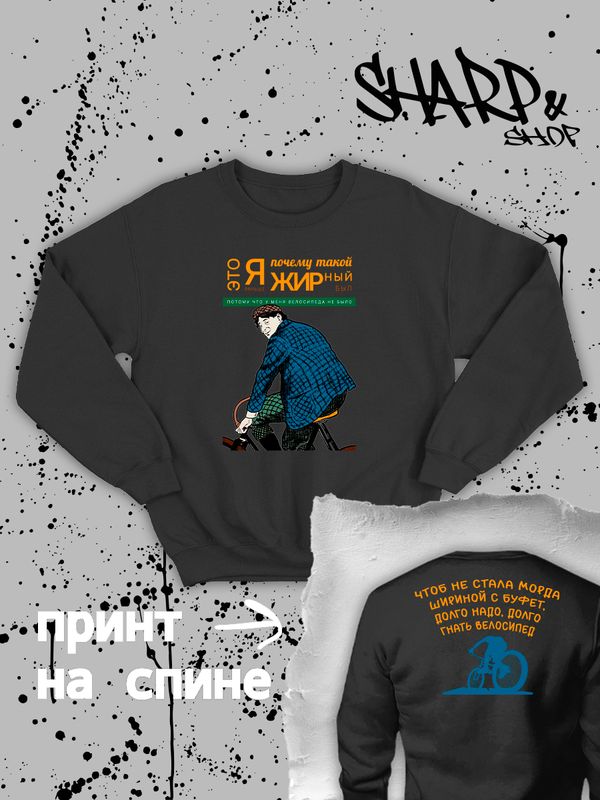 Свитшот с прикольной надписью  Свитшот с прикольной надписью