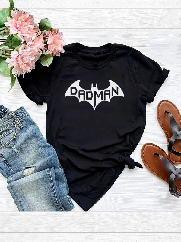 Футболка бэтмен batman best dad и лучший папа y2k