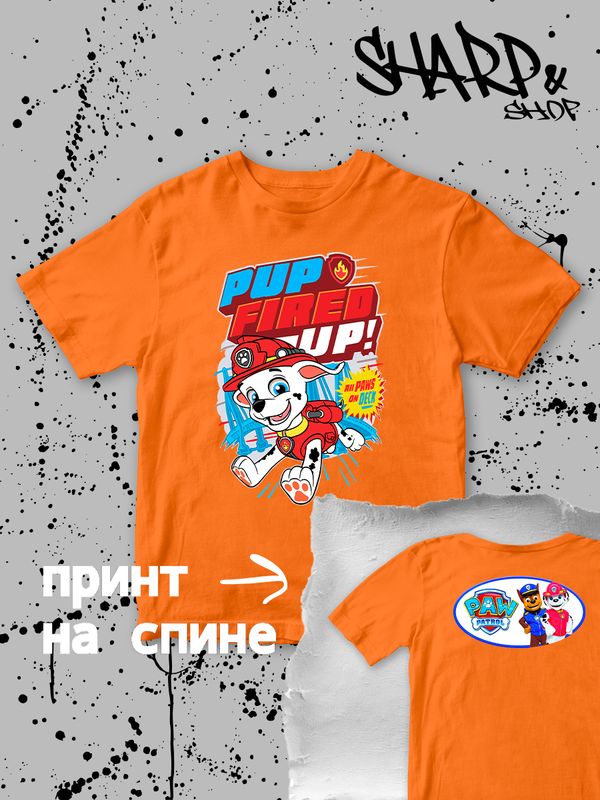 Футболка щенячий патруль маршал paw patrol детская