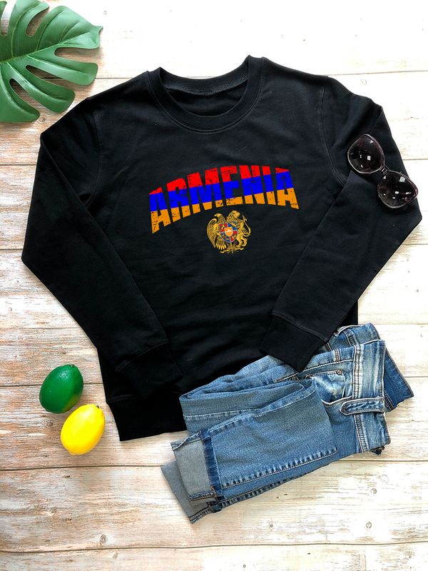 Свитшот Армения Armenia герб и флаг Свитшот Армения Armenia герб и флаг