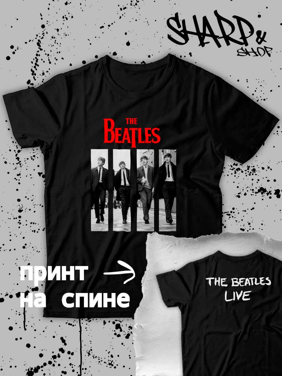 Футболка Beatles Битлс логотип с принтом, рок группа logo